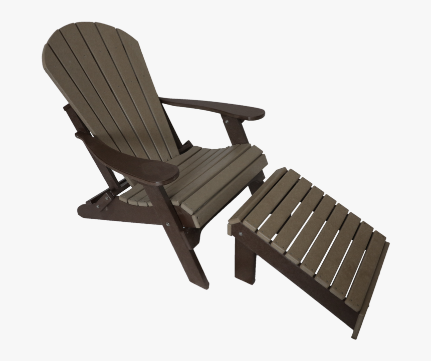 Fan Back Adirondack W/ Fixed Ottoman - Sunlounger, HD Png Download