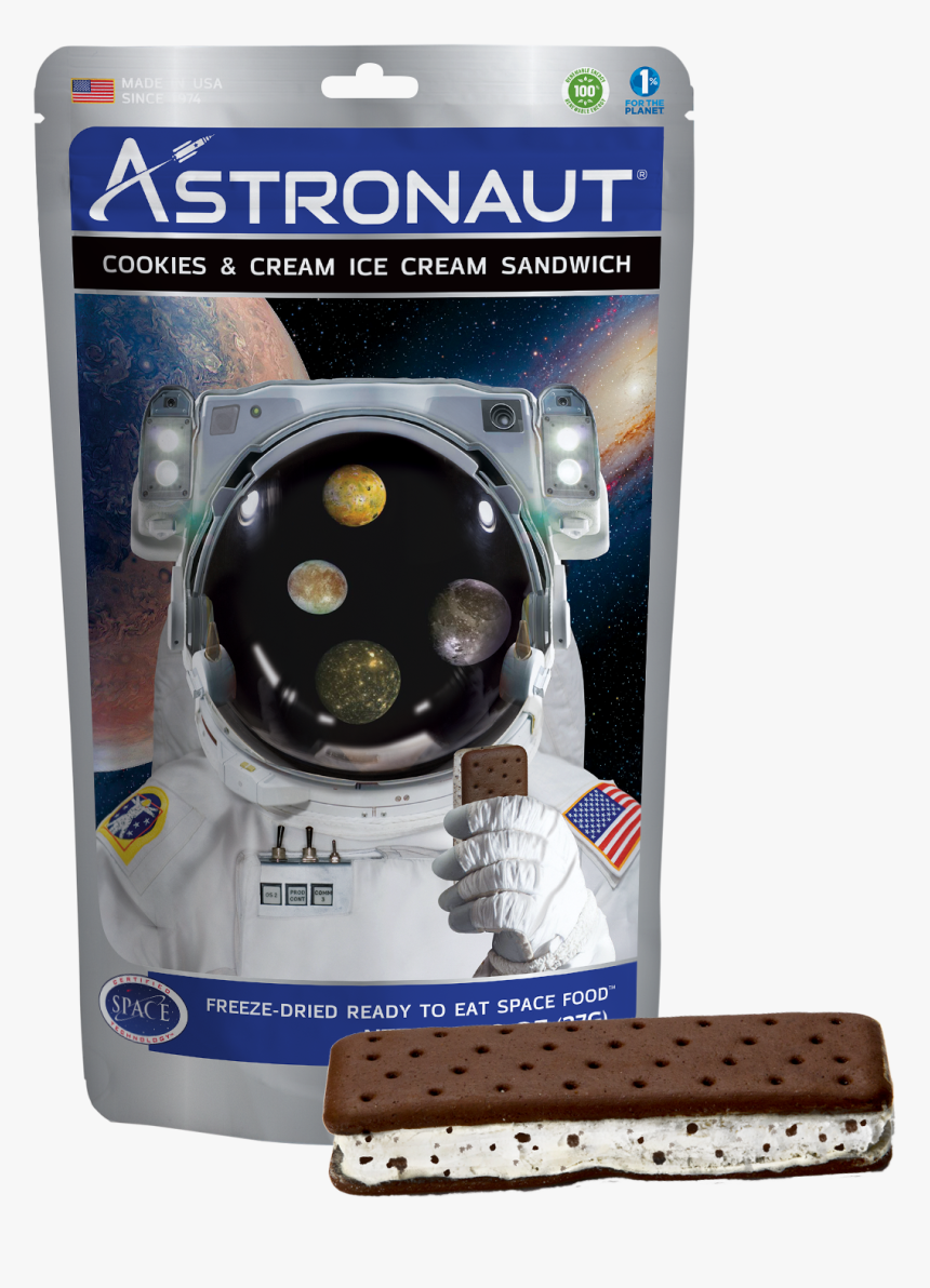 Astronaut Cookies And Cream Ice Cream Sandwich - Cookies And Cream Astronaut Ice Cream, HD Png Download