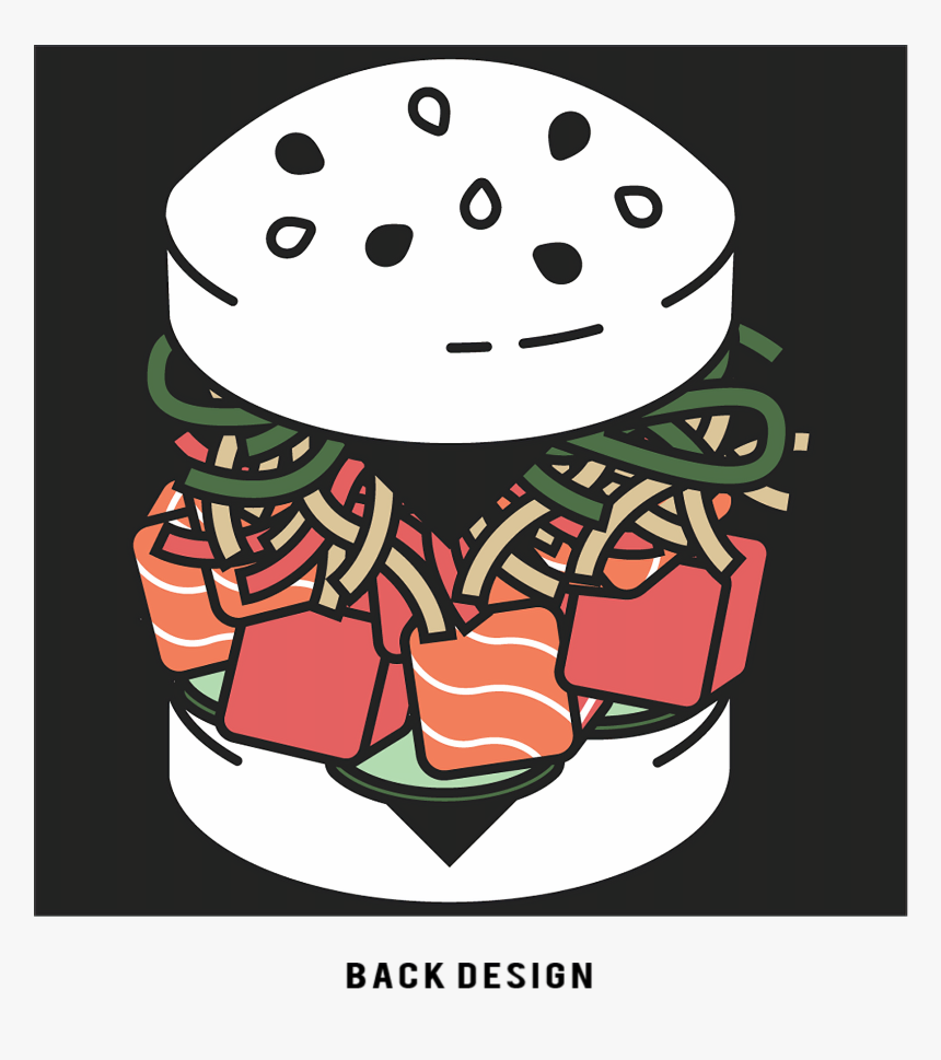 Sushi Burger Cartoon, HD Png Download