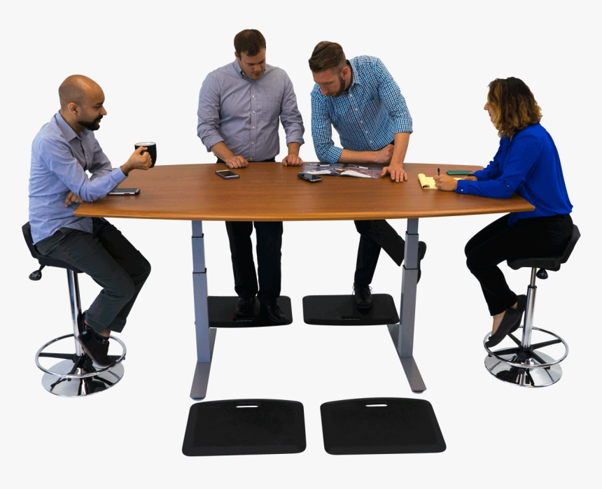 Imovr Synapse Power Grommet Adjustable Height Conference - Conference Room Table, HD Png Download