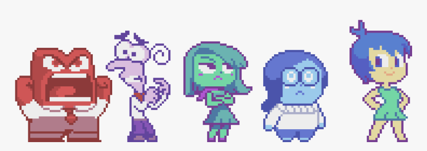 Sadness Inside Out Pixel Art , Png Download - Inside Out Pixel Art, Transparent Png