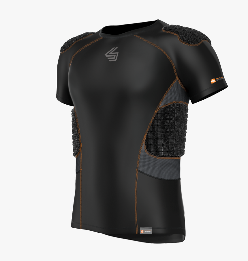 Shock Doctor Core Shockskin 5pad Shirt, Black/grey, Active Shirt, HD