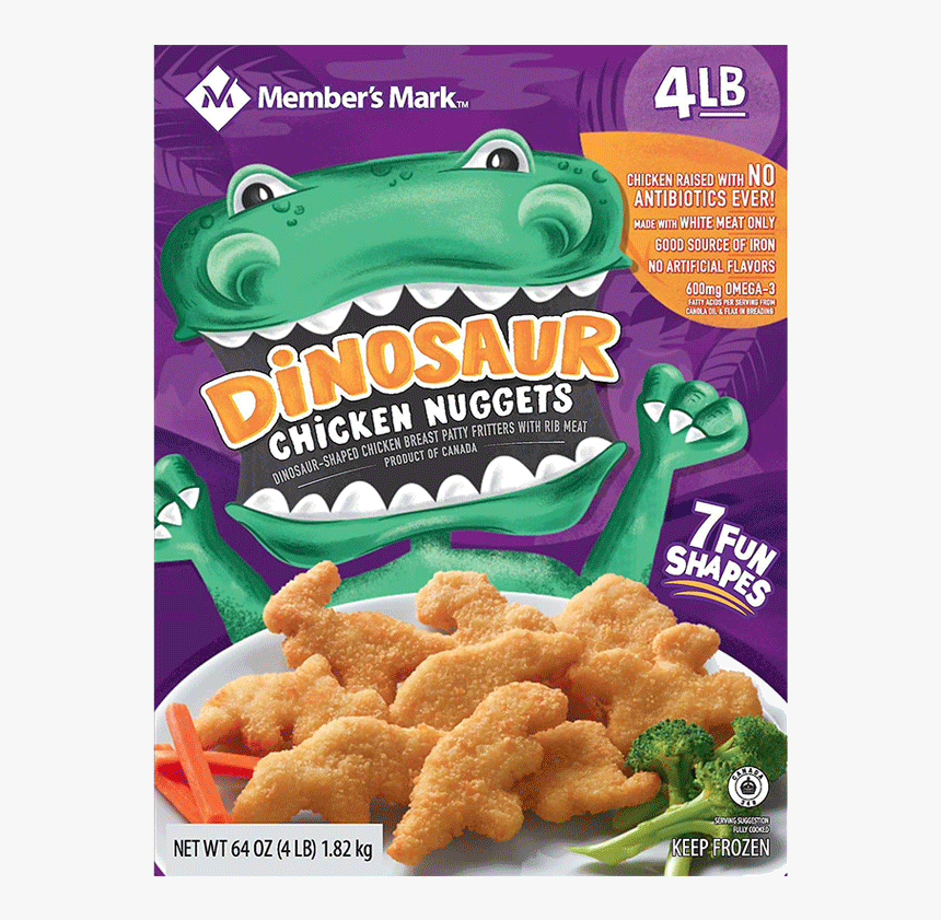Member's Mark Dinosaur Chicken Nuggets, HD Png Download
