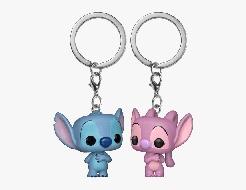 Stitch And Angel Valentine S Day Funko Keychain - Funko Pop Keychain Stitch, HD Png Download