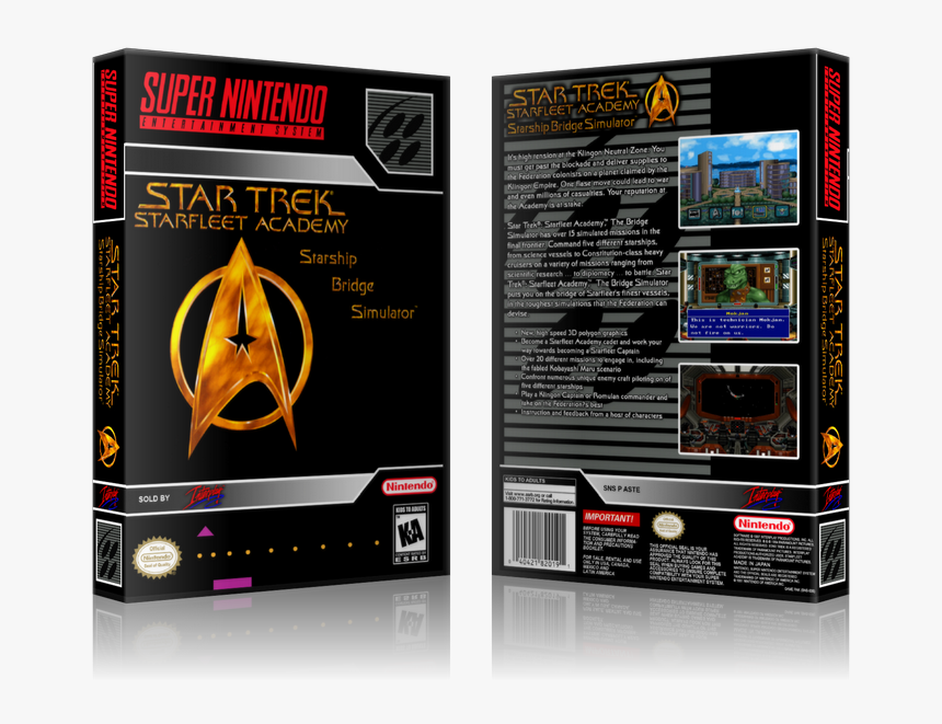 Star Trek Starfleet Academy Replacement Nintendo Snes - Snes Thomas The Tank Engine, HD Png Download