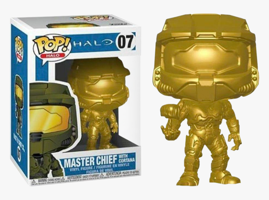 Master Chief With Cortana Metallic Gold Funko Pop Vinyl, HD Png Download