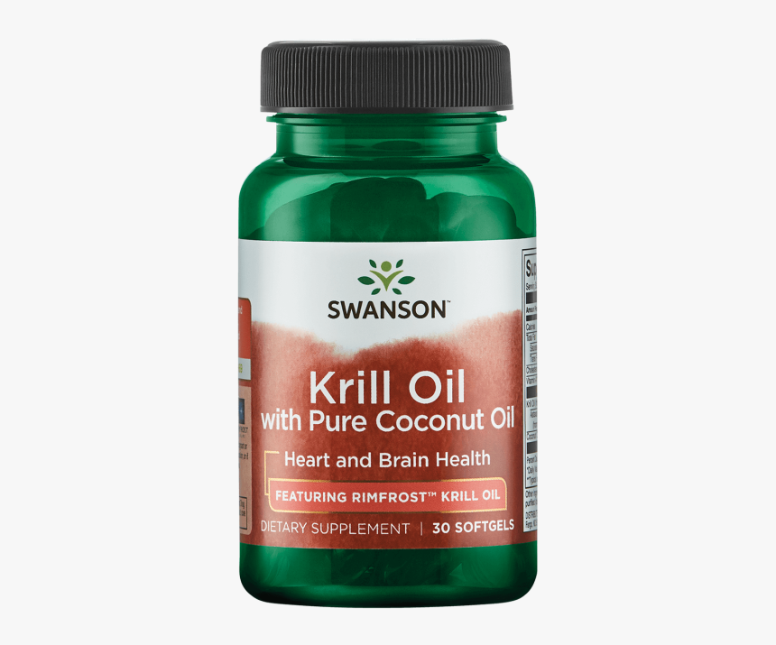 Swanson Krill Oil With Pure Coconut Oil - Krill Oil Swanson, HD Png Download
