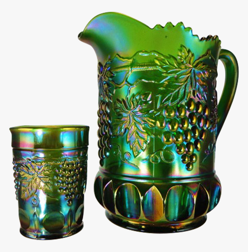 Northwood Grape & Cable Emerald Green Water Pitcher - Ceramic, HD Png Download