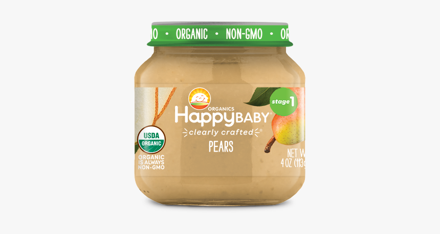 Pears 
 Class Fotorama Img - Happy Baby Stage 1 Jar Clearly Crafted, HD Png Download