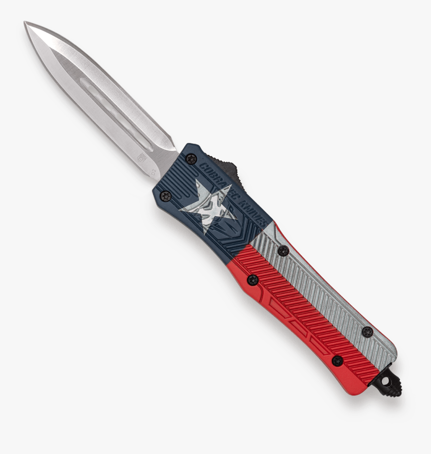 Small Ctk-1 Drop Point Texas Flag - Cobratec Knives Texas Flag, HD Png Download