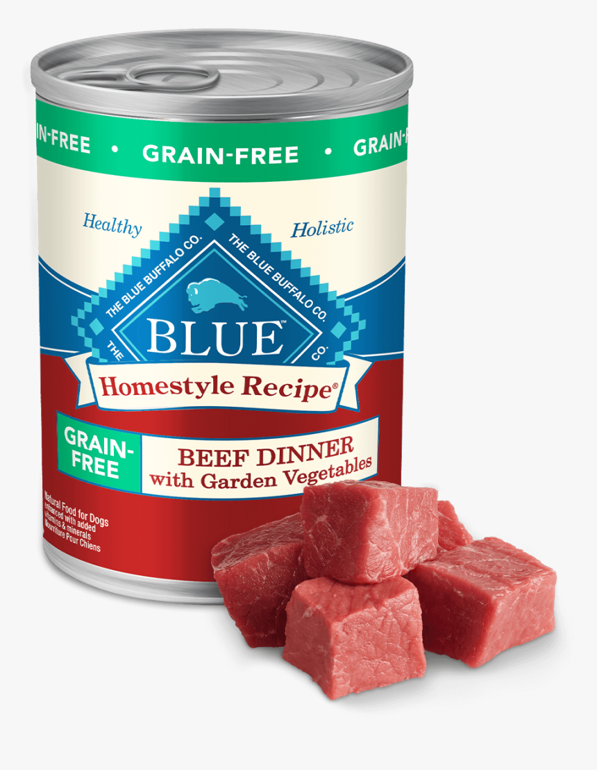 Blue Homestyle Recipe Grain-free Beef Dinner Dog Wet - Lata Blue Buffalo Cordero, HD Png Download