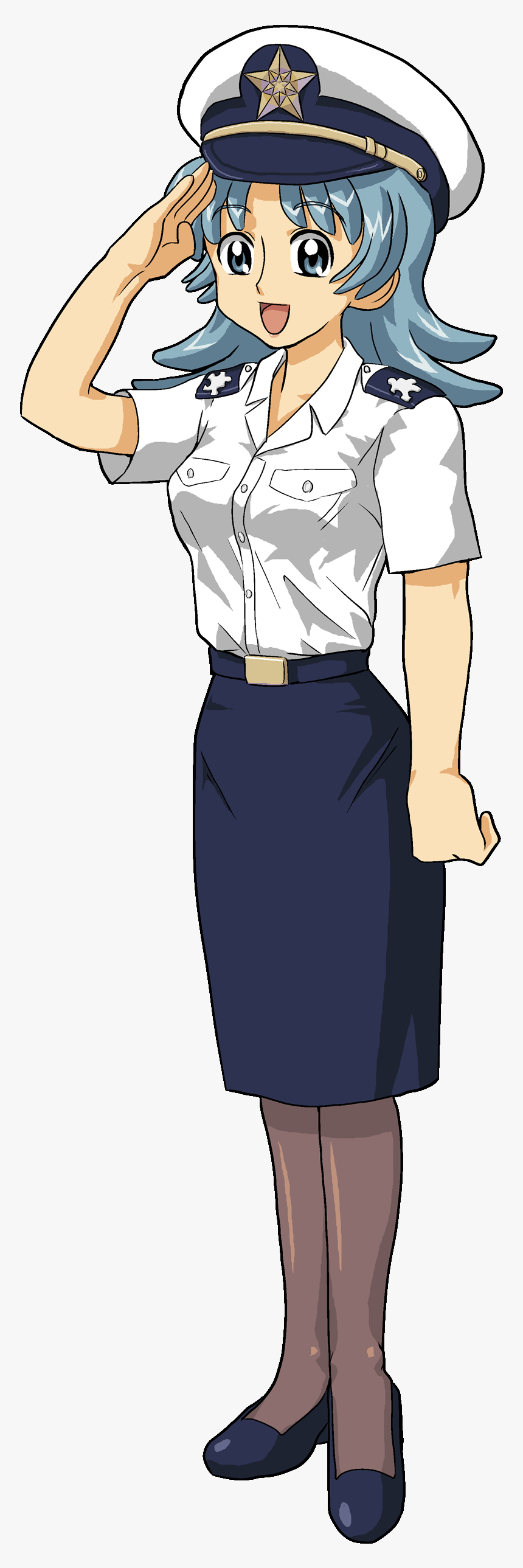 Wikipe-tan In Navy Uniform - Navy Uniform, HD Png Download
