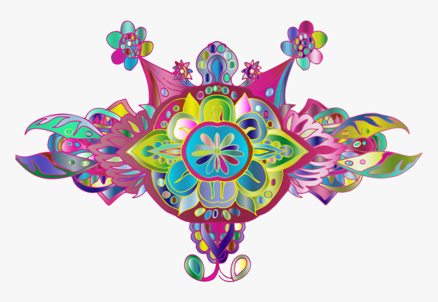 Prismatic Floral Hand Drawn Line Art Hoodies Clipart - Illustration, HD Png Download