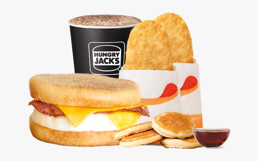 Bacon & Egg Muffin Super Stunner Hungry Jacks Breakfast Menu, HD Png
