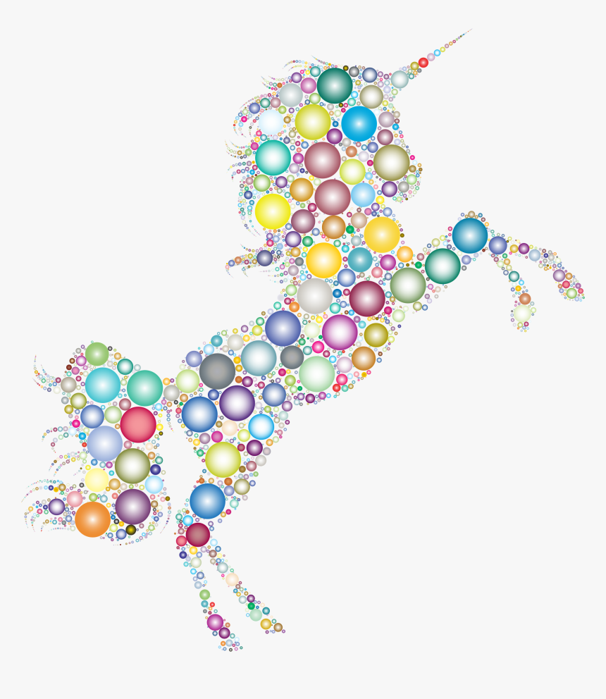 This Free Icons Png Design Of Prismatic Unicorn Silhouette - Drawing, Transparent Png