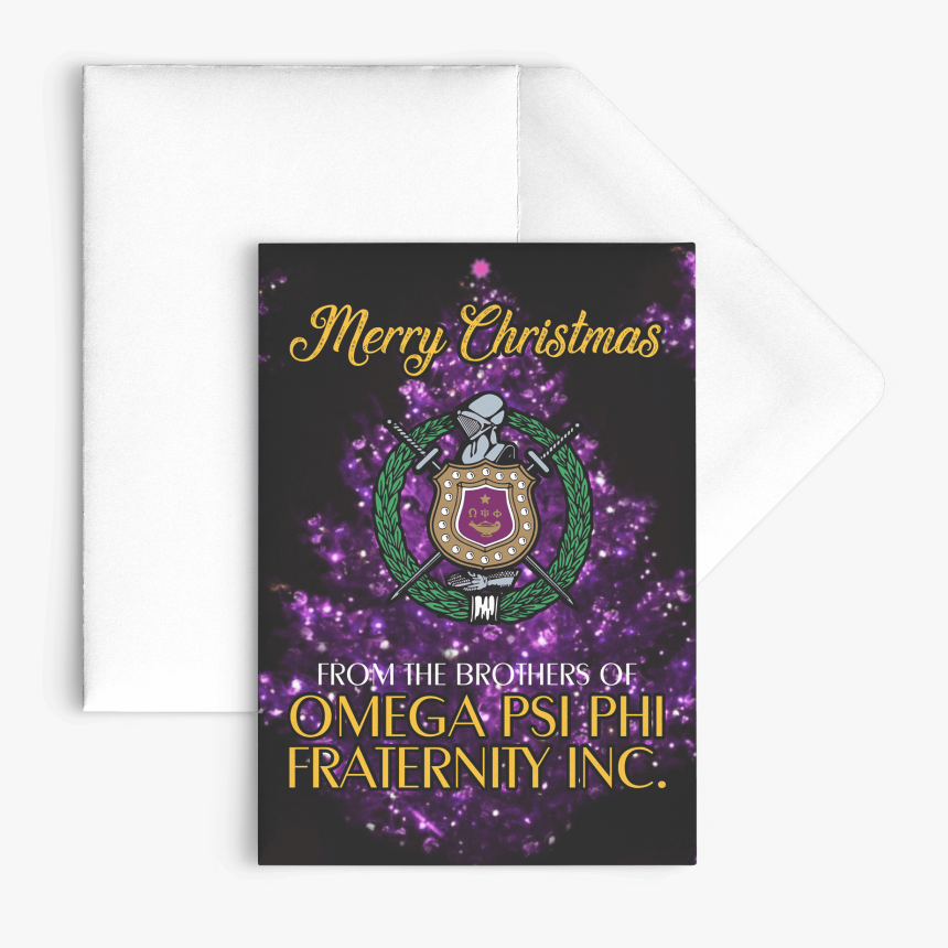 Omega Psi Phi Christmas Card - Omega Psi Phi Christmas, HD Png Download