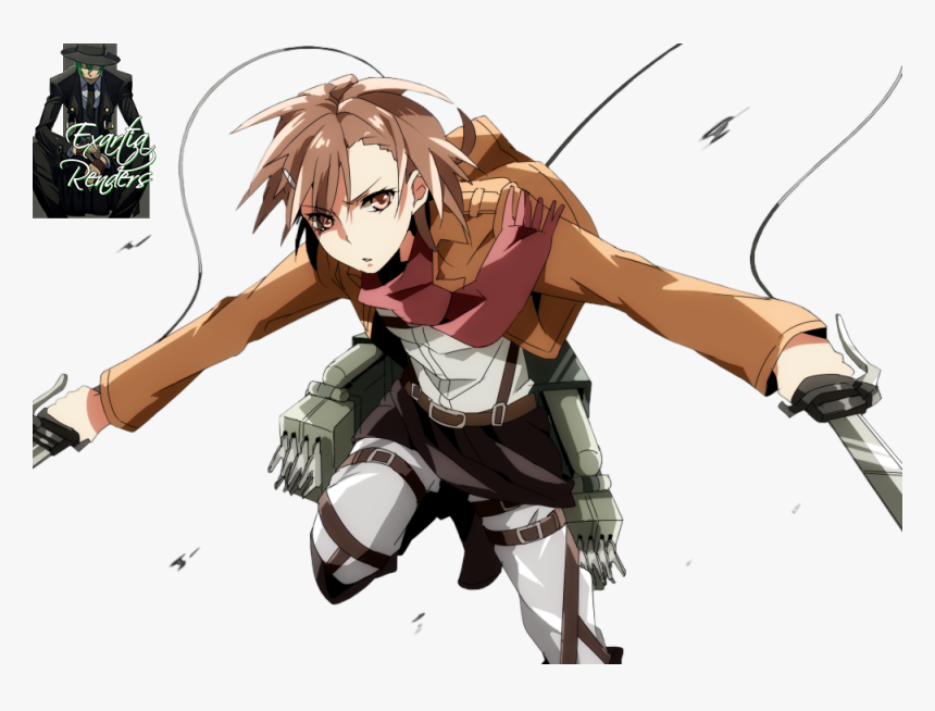 Shingeki 23 38 Mikasa Ackerman - Attack On Titan Misaka Mikoto, HD Png Download