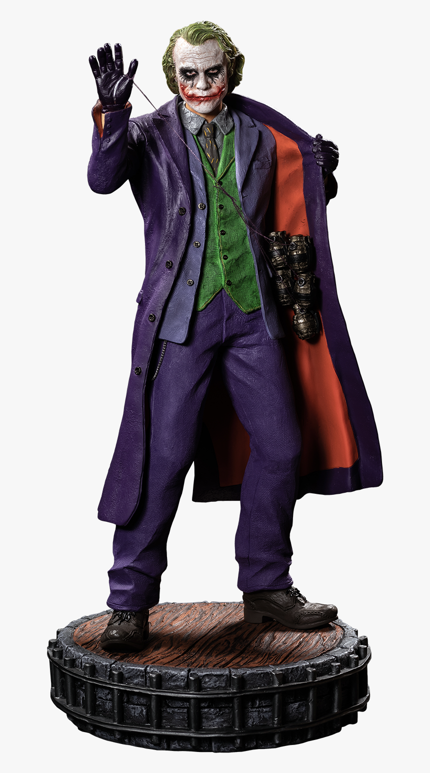 Iko1047 Heath Ledger Dark Knight Joker Statue 01 - The Dark Knight, HD Png Download