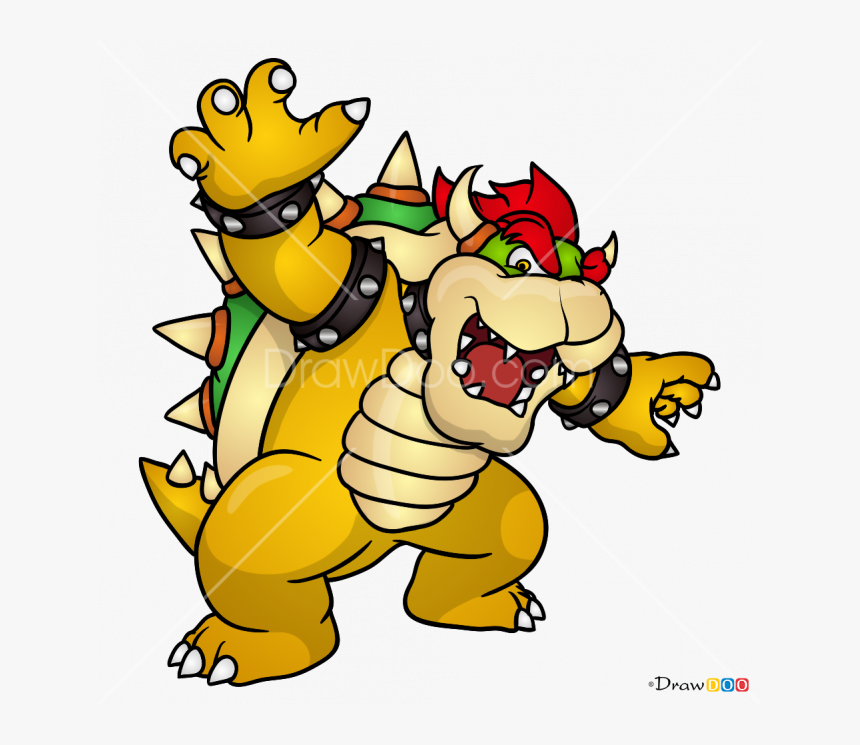 Super Mario Bowser Drawing, HD Png Download