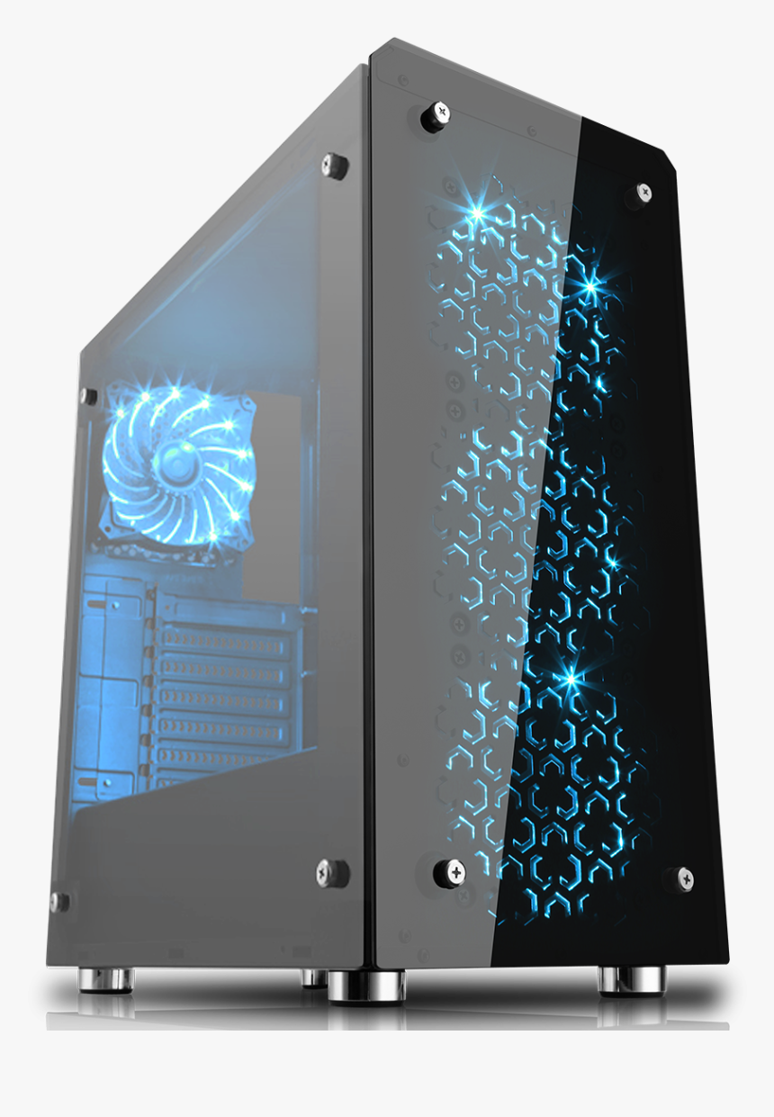 Hst Sirius Ryzen 3 1300x Quad Core 1050ti Gaming Pc - Tempered Glass Game Pc Case, HD Png Download