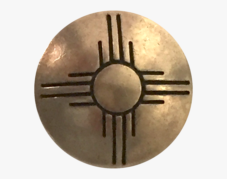 Brass Concho Button Sun Zia Symbol, 3/4 - New Mexico Shirt, HD Png Download