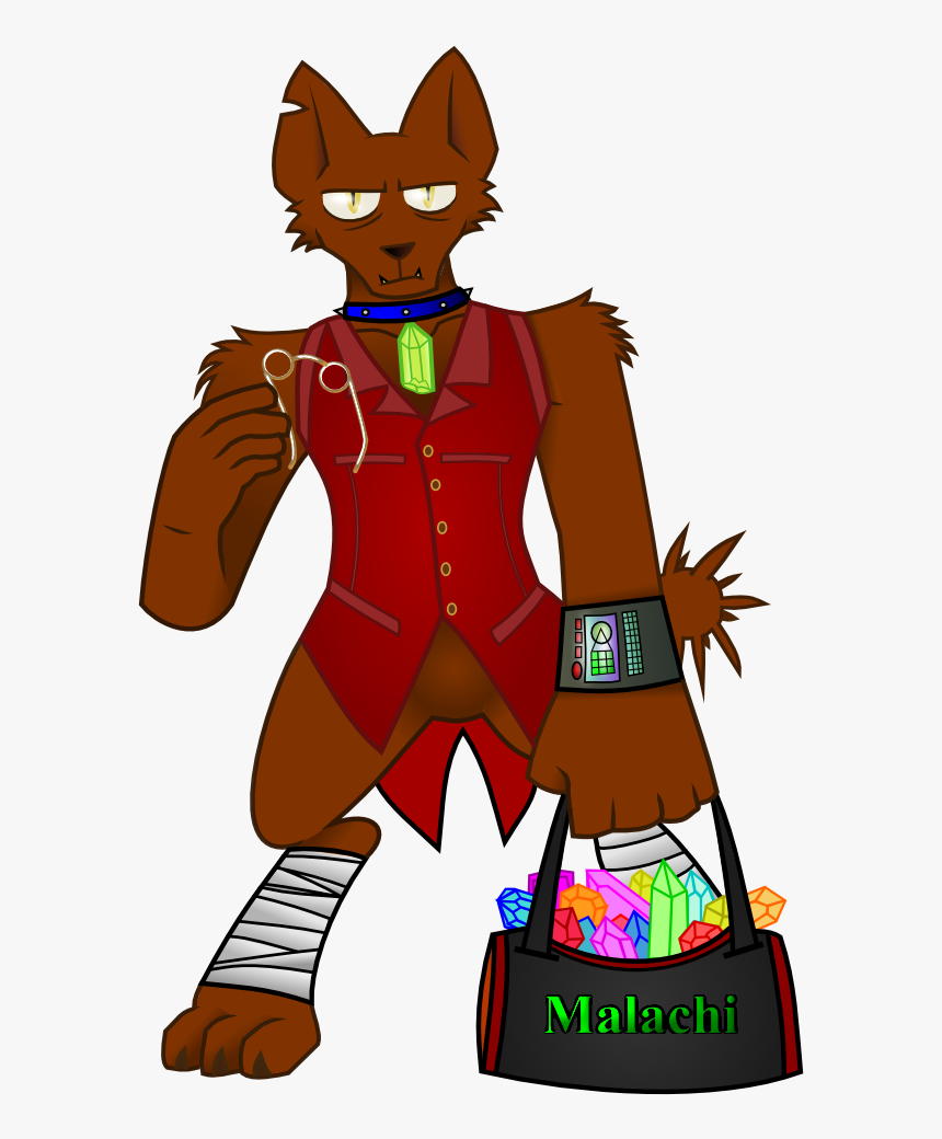 Sketchy Brush, Bag, Brown Fur, Clothes, Diamond Dog, - Cartoon, HD Png Download