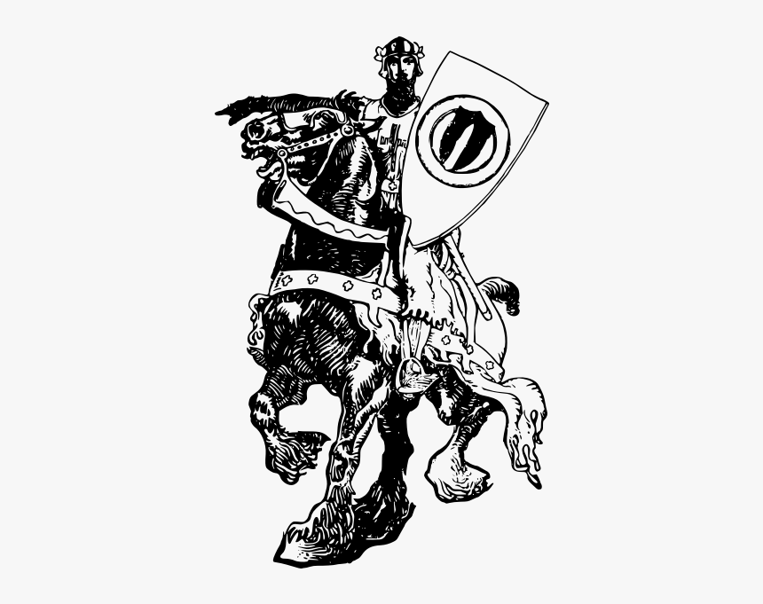 Knight On Wild Horse Vector Clip Art - Portable Network Graphics, HD Png Download