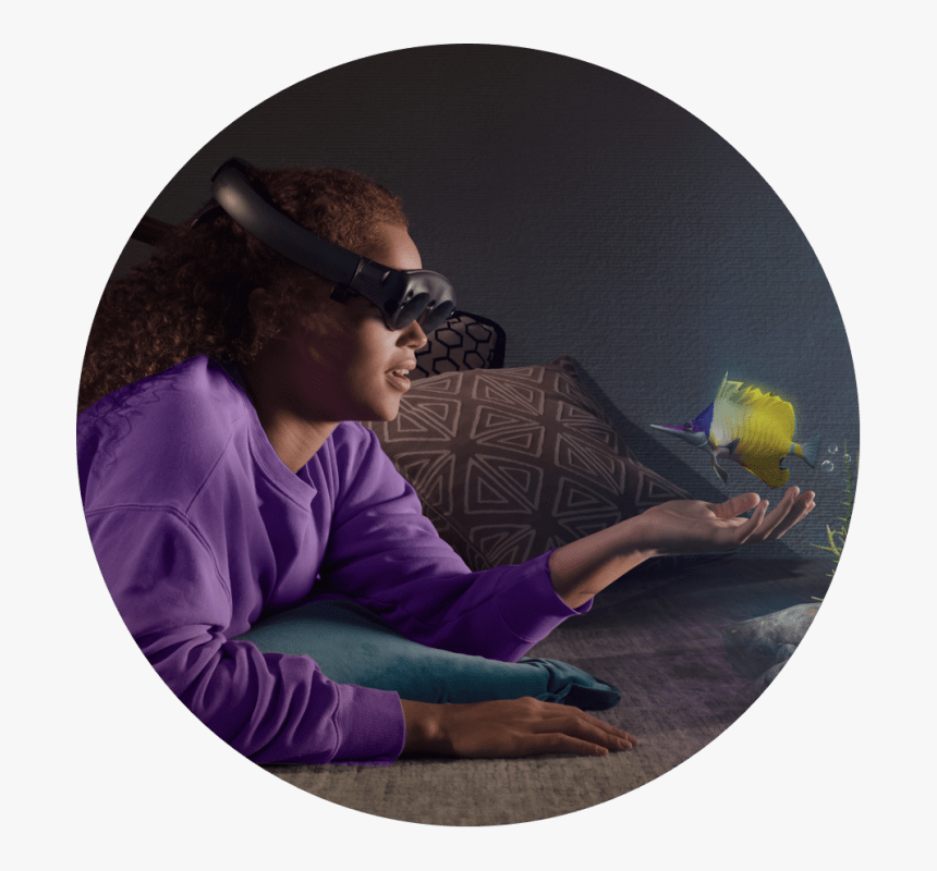 Inspatialrx Prescription Insert For Magic Leap - Sitting, HD Png Download