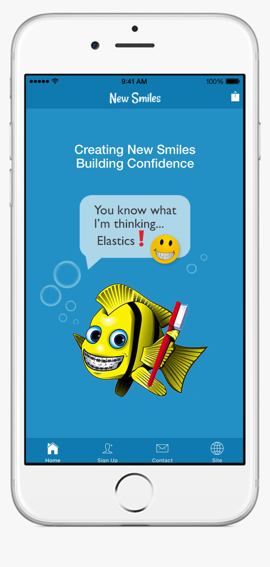 Orthodontist Dr Deborah New Compliance App - Fish With Braces, HD Png Download