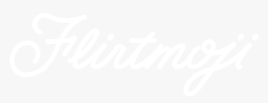 Flirtmoji Wordmark White - Calligraphy, HD Png Download