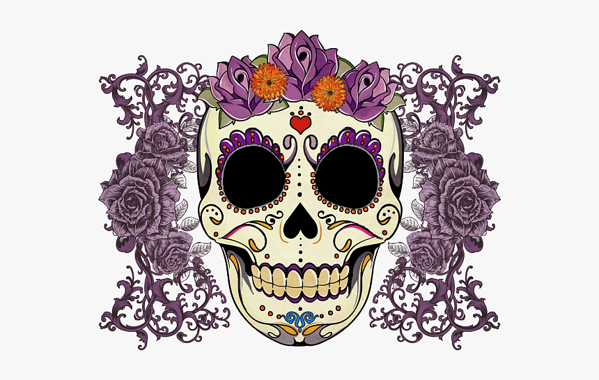 Catrina Real Day Of The Dead Skull, HD Png Download