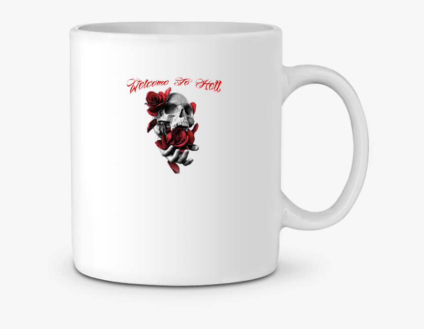 Mug En Céramique Skull Roses Par Jorrie - Mug, HD Png Download