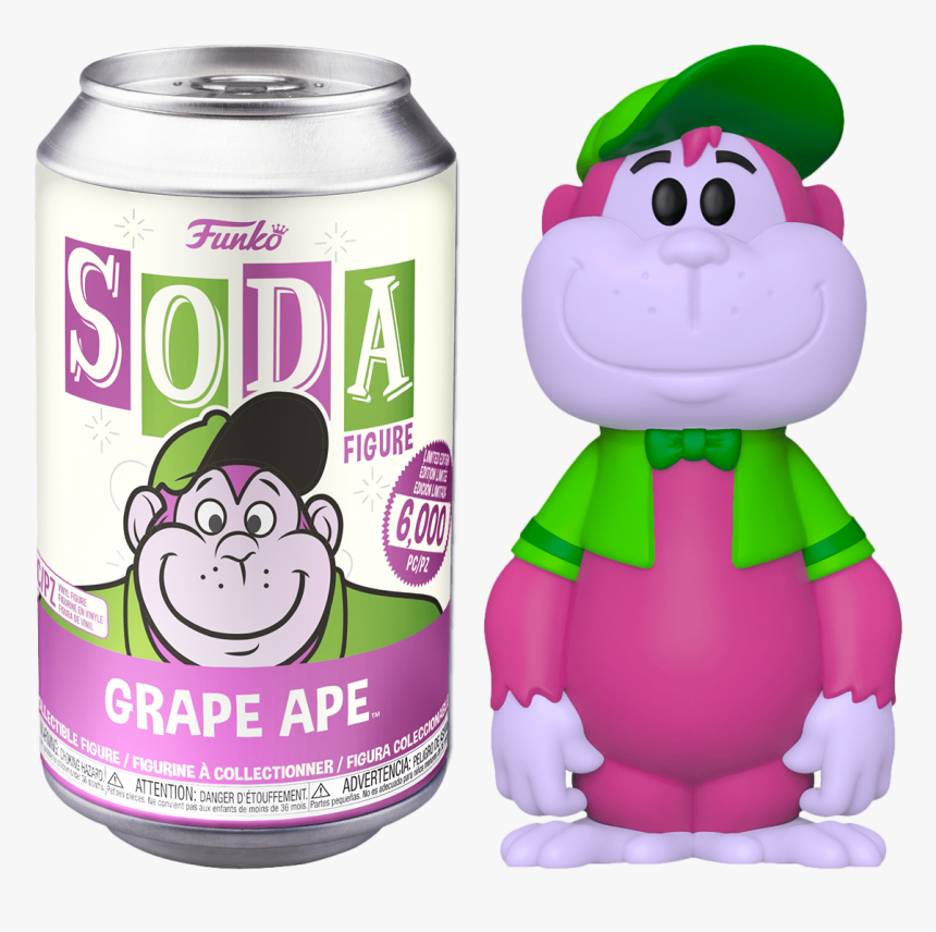 Grape Ape Vinyl Soda Figure In Collector Can By Funko - Funko Soda Vinyl, HD Png Download