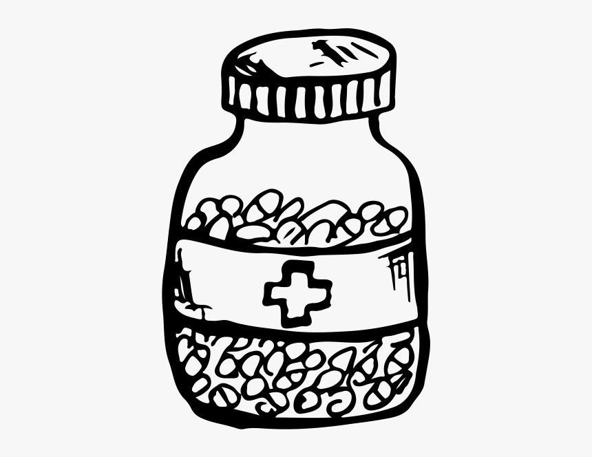 Aloma Pill Bottle Icon - Pill Bottle Doodle Transparent, HD Png Download