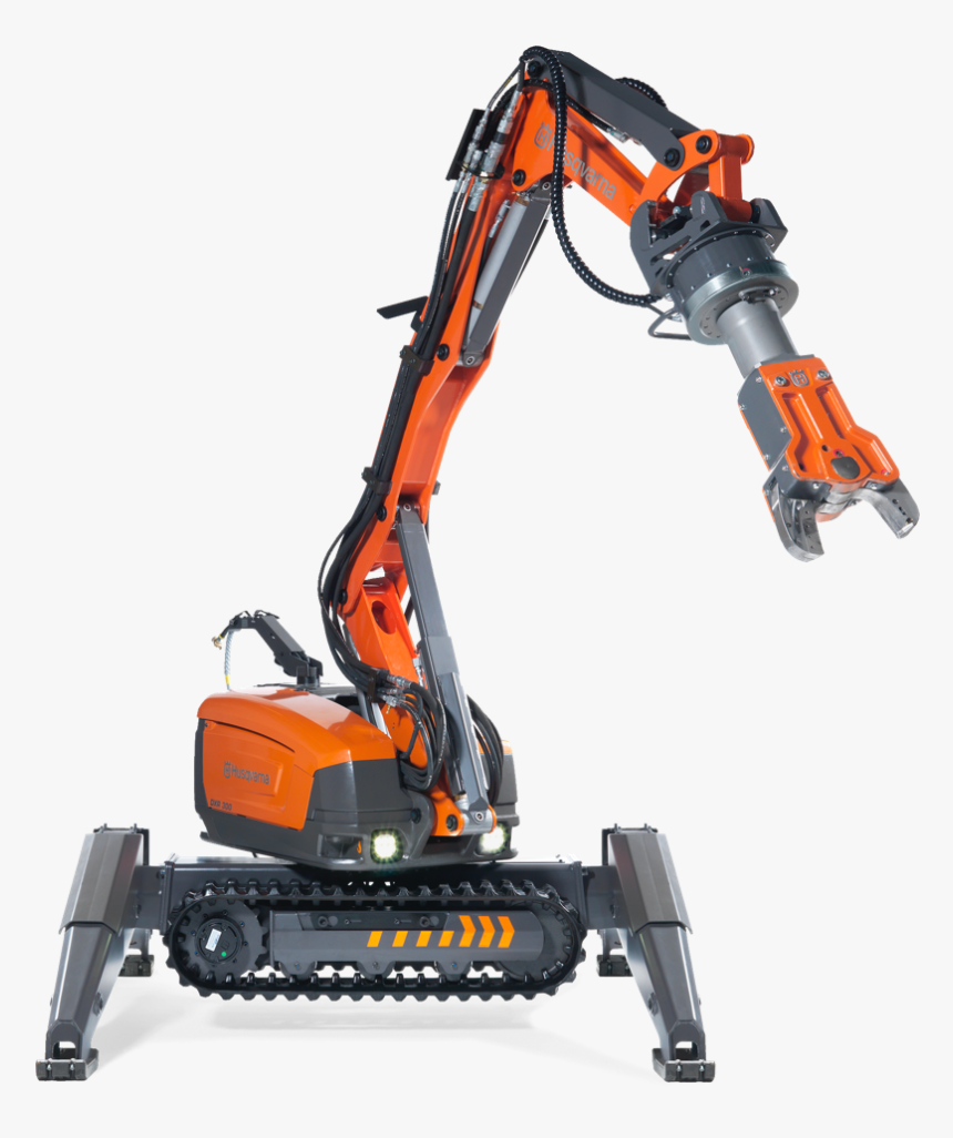Remote Demolition Robot Husqvarna Dxr 140 Equipped - Robot Jackhammer, HD Png Download