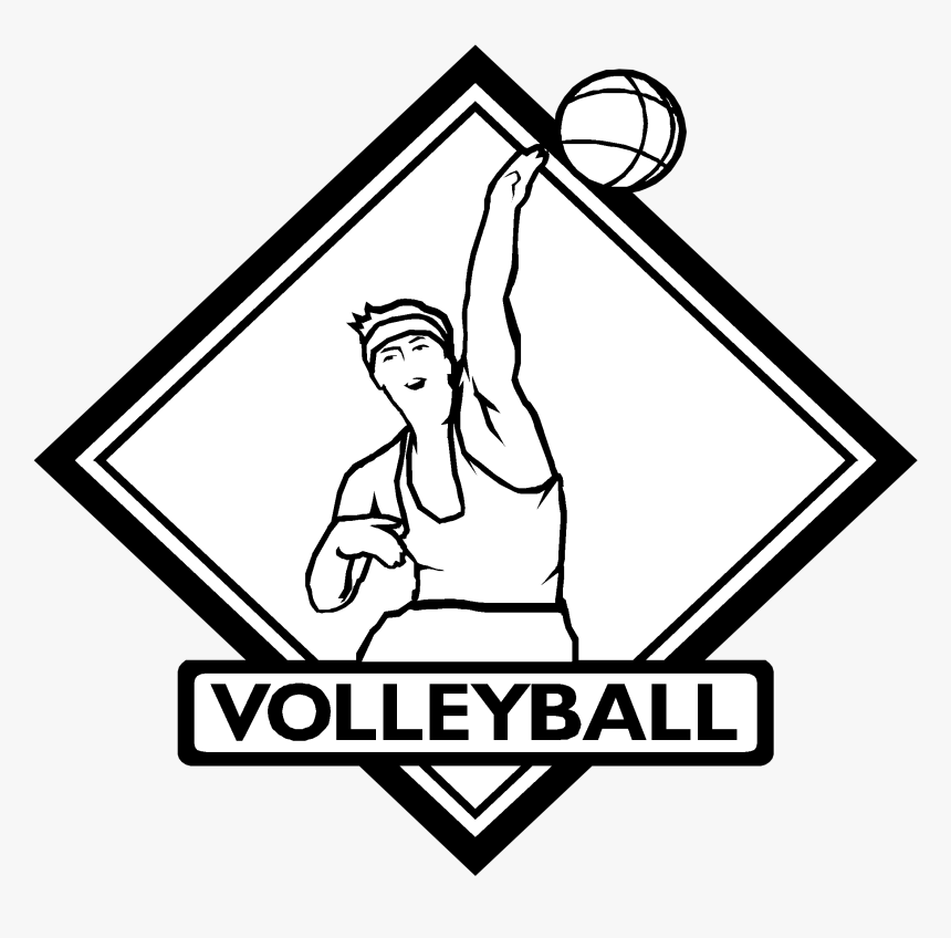 Volleyball Logo Black And White - Transparent Volleyball Logo Png, Png Download