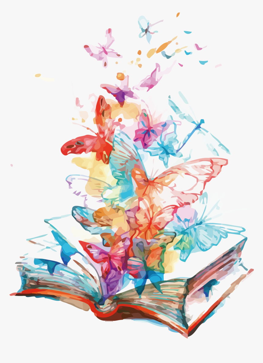 Butterflies Flying From Book, HD Png Download