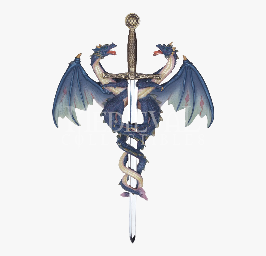 Clipart Sword Dragon Sword - Dragon With A Sword, HD Png Download