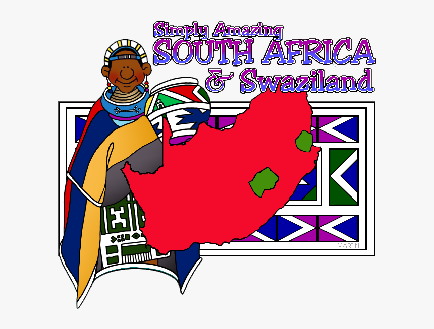 Africa Clip Art By Phillip Martin, South Africa And - South Africa And Swaziland, HD Png Download