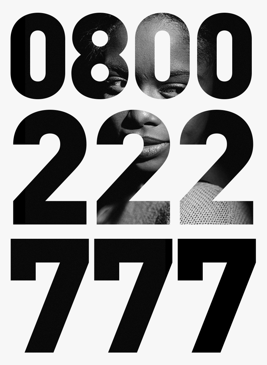 0800 222 - Monochrome, HD Png Download