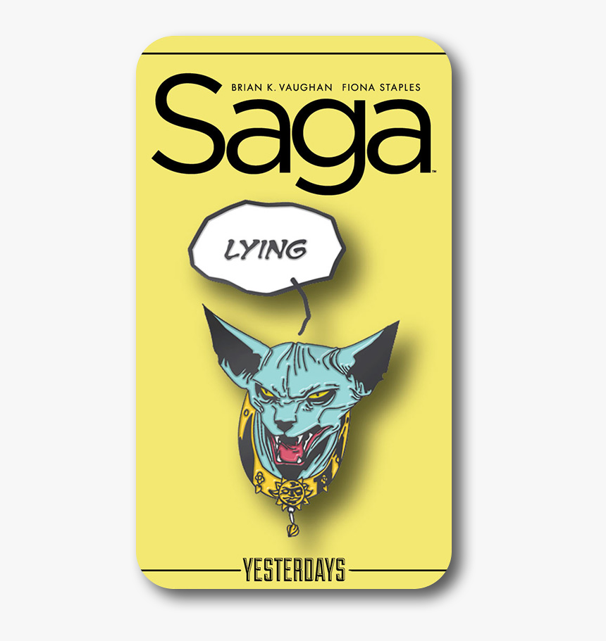 Lying Cat Pin - Cartoon, HD Png Download