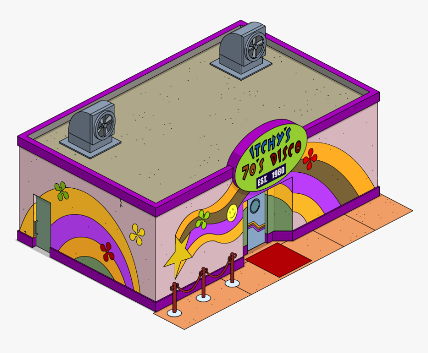 Simpsons Tapped Out Itchy's 70s Disco, HD Png Download