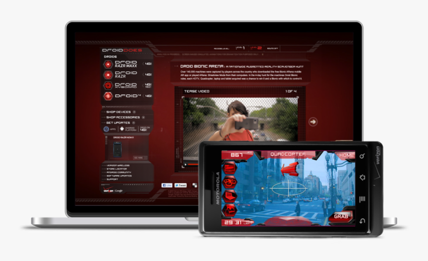 Droid Arena Hunt Showcase Sq Sp - Led-backlit Lcd Display, HD Png Download
