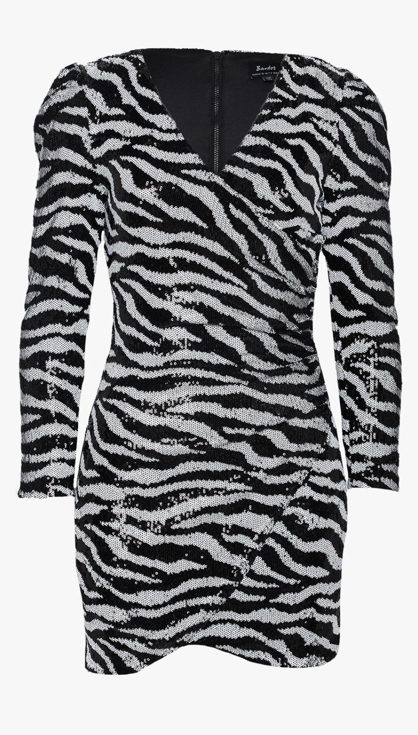 Sequin Zebra Dress In Colour Wind Chime - Day Dress, HD Png Download