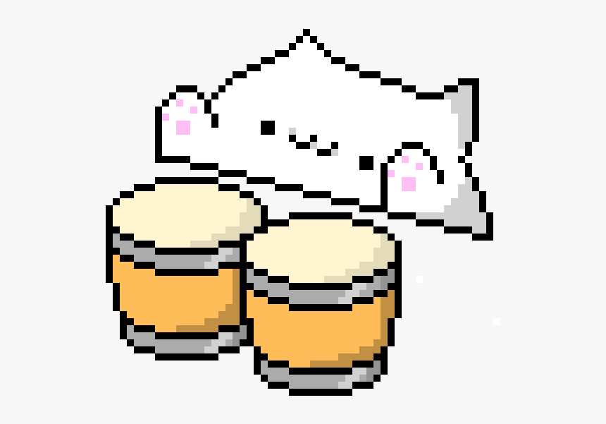 Bongo Cat Pixel Art, HD Png Download