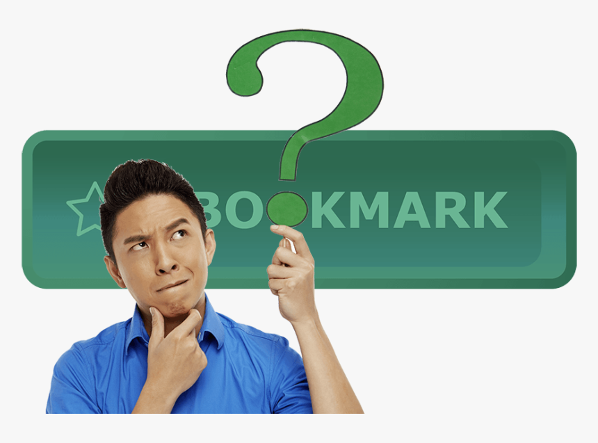 Dude Questioning How To Bookmark - Sign, HD Png Download