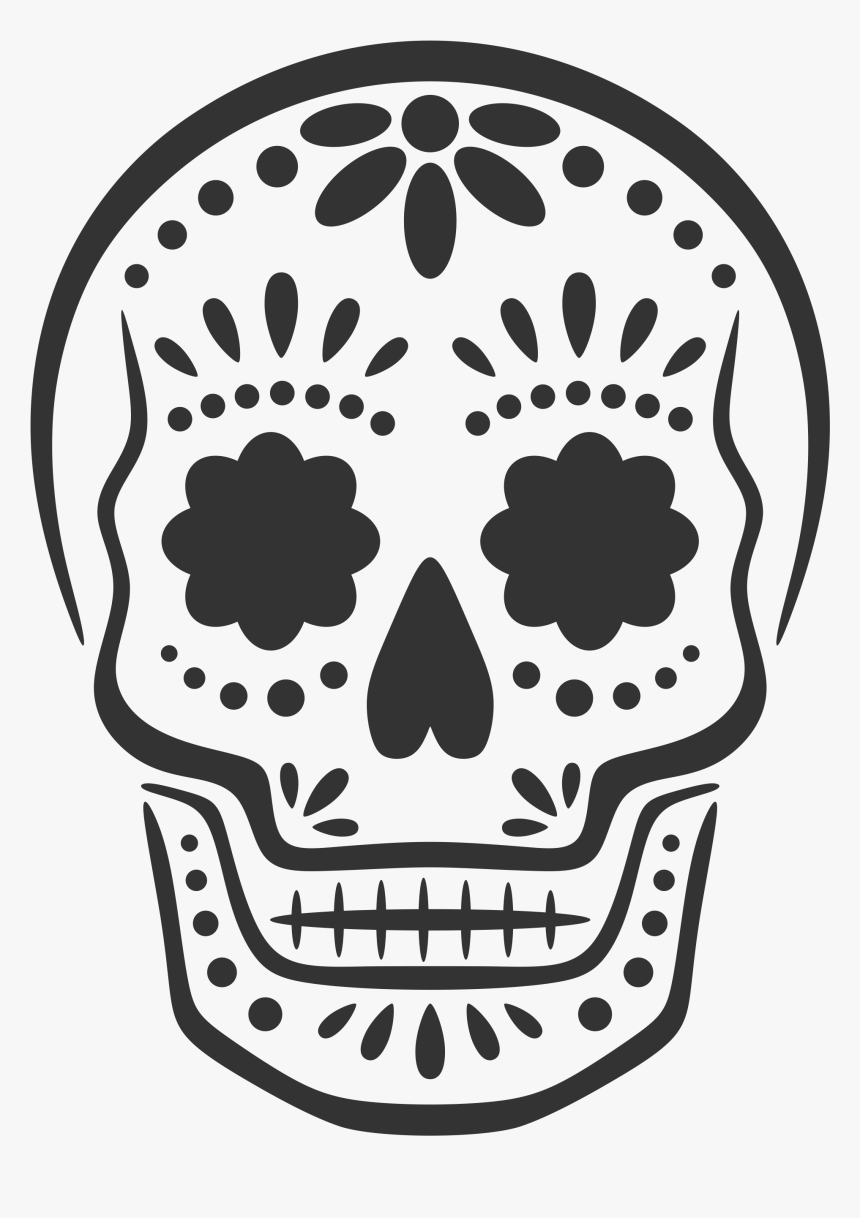 Easy Sugar Skull Pumpkin Carving Stencils, HD Png Download