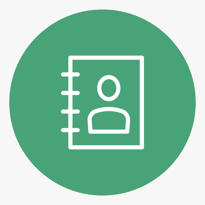 Green Circle Icon Of Spiral Notebook With Shape Of - B&b Day, HD Png Download