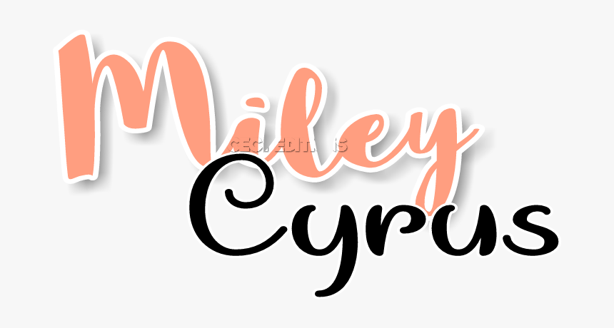 #mileycyrus #png #texto - Calligraphy, Transparent Png