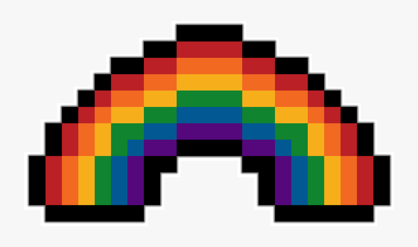 Lgbtq Pride Pixel Rainbow In The Shape Of A Traditional - Piskel Donut, HD Png Download